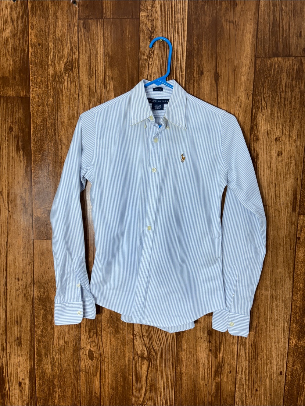 Polo by Ralph Lauren Blue & White Pinstripe Button-Down Shirt